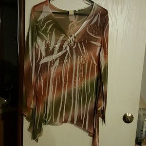Express a long sleeved peasant top 3XL